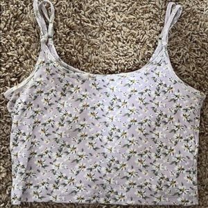 purple floral cami